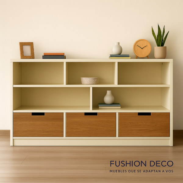 Mueble modular para TV y decoración