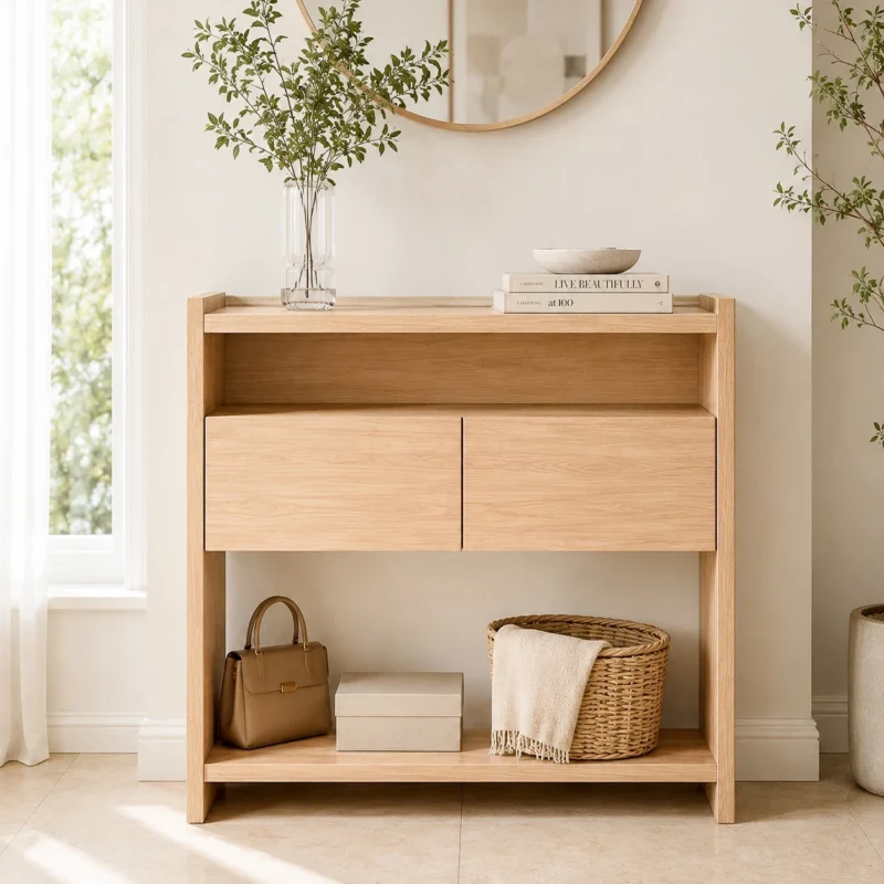 Mueble recibidor con almacenamiento