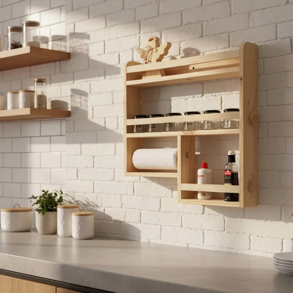 Módulo de cocina con estantes