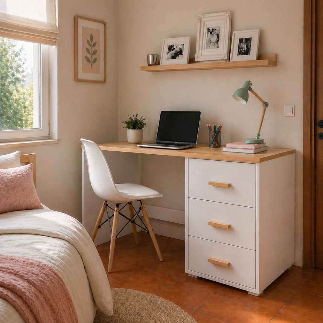 Cómoda y escritorio para dormitorio